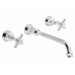 Wall Mounted Lavatory Faucet with Double Cross Handles