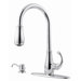 Treviso One Handle Centerset Pull-Out Kitchen Faucet with Soap Dispenser