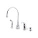 Treviso One Handle Kitchen Faucet with Sidespray and Soap Dispenser