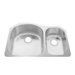 Prevoir 35.5" x 23.63" Double Combo Bowl Kitchen Sink