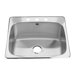 Stainless Steel Drop-In 25.63-Inch x 22.06-Inch Single Bowl Utility Sink in Brushed Satin