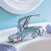 Colony Soft Lever Handle Centerset Bathroom Faucet with Grid Drain