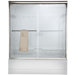 Euro Frameless Bypass Tub Door with Rain Glass
