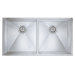 Precision 16" Large Equal Double Bowl Stainless Steel Kitchen Sink in Satin Polished