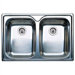 Supreme 2 Equal Double Bowl Drop-In Kitchen Sink