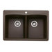 Diamond Double Bowl Drop-in Sink in Caf&eacute; Brown