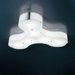 Tris Wall / Ceiling Light in Polished White Glass