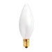 25W Incandescent Torpedo Chandelier Bulb with E12 Base in Frost