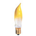 7.5W Candelabra Flame Tip Chandelier Bulb in Yellow