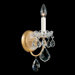 New Orleans Wall Sconce in Antique Silver with Handcut Crystals