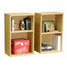 Heirloom 30" H Twin Bookcase Set in Oak Veneer