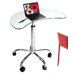 Laptop Stand with Casters in Clear Glass
