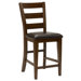 Davenport Ladder Back Counter Height Dining Chair in Tobacco