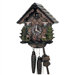 10" Cuckoo Clock with Hand Carved Bambi and Hare