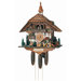 23.5" Black Forest Chalet with Moving Beer Drinkers, Waterwheel, Kissing Couple and Ringing Bell