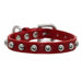 Silver Stud Dog Collar in Red