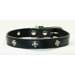 Cross Leather Dog Collar