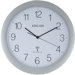 Radio Controlled Wall Clock with Silvertone Case