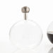 Edgar Round Glass Bottle with Polished Nickel Sphere Stopper in Clear