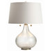 Harlan Chiseled Glass / Brass Lamp