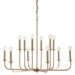 Breck 12 Light Metal Chandelier