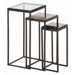Knight Waxed Hammered 3 Piece Nesting Table
