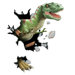 Unique Tyrannosaurus Rex Through The Wall Peel and Stick in Multi