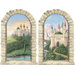 Enchanted Kingdom Pre-Pasted Castle Windows in Multi (Set of 2)