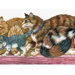 Whimsical Children's Vol. 1 Cat Die-Cut Border in Pink