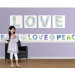 Peace and Love Mural Style Border