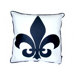 Fleur De Lis Feather Filled Pillow