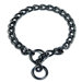 Steel Coated Dog Collar in Black Chrome