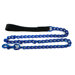 Steel Dog Leash in Blue with Black Nylon Handle