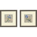 Floral Tile Style Framed Art (Set of 2)