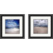 Coastal Cloudy Beach Framed Art (Set of 2)