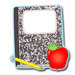 Composition Book And Apple