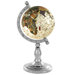 9" Triangle Cut Mother of Pearl Globe with Arch and Base in Silver
