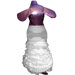 Bone Dog Frill Dress in White with Rhinestone Image