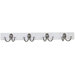 White Wood and Chrome 4 Hook Coat Rack