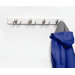 Stratford Coat Rack with 4 Double Hooks in White and Satin Nickel