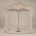 9' x 8 LED Light Scallop Market Umbrella with Netting