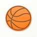 Large Basketball in Orange and Brown (No Glitter)