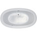 Tetsu Oval Combo Massage Bath Tub with 2 Lights