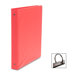 Round Ring Binder, w/ Pockets, 1", Red