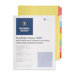 Ring Binder Indexes, 1-1/2" Tabs, Letter, 8-Tabs, 50/ST, Assorted