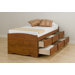 Twin Platform Storage Bed with Six Drawers