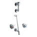 Wall Mounted Bathroom Faucet with Double Cross Handles