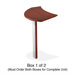 Curved Desk Extension 29" H x 48" W Left Penninsula