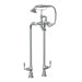 Savina Double Handle Floor Mount Clawfoot Tub Faucet Trim Lever Handle