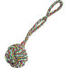 15" Monkeys Fist Knot Rope Dog Toy in Red/White